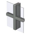 Aluminum facade system CW 50 Alu on steel.