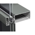 Aluminum facade system CW 50 Alu on steel profile close-up
