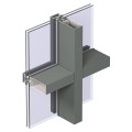 Aluminum facade system CW 50 Alu on steel.