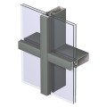 Aluminum facade system CW 50 Alu on steel.
