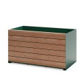 Nørrebro Outdoor Planter | 325 l made of green and wooden panels.