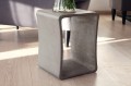 Concrete table in a modern living room.