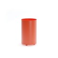 Valby Outdoor Tube Planter for Public Space | 70 l, red cylindrical planter.