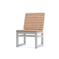 Hellerup 1 Person Backrest Bench with wooden slats and metal frame