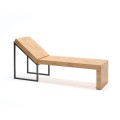 Vesterbro Lounge Bench | Oak with a minimalist design and metal frame