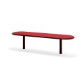 Sydhavn 4 Seater Public Backless Bench in red