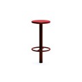Sydhavn Outdoor Bar Stool w/ Footrest in red.