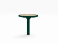 Nordhavn Outdoor Stool | 45 cm, green frame with wooden seat