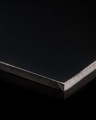 Schwarze HPL Platte, Dicke 10 mm, Maße 1300x3050 mm, Detailansicht.