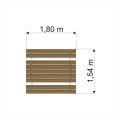 Bank & Tisch aus verzinktem Stahl, Holzlatten, Maße 1,80 x 1,54 m.