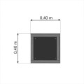 Quadratischer Holztopf - Urban, 40x40 cm Planter mit modernem Design.