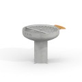 Metal park grill for public outdoor spaces