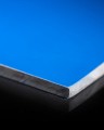 HPL PLATE BLUE thickness 10 mm with dimensions 1220 mm for outdoor use.