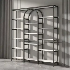 Luxe Stijl Cosmetica Displayrek Metalen Frame Middel-Hoge Eind Opslagkasten Voor Decoratie