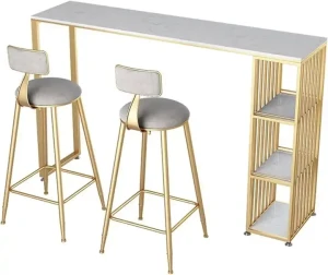 Mobilier de Salon Moderne et Luxueux Ensemble de Chaises Élégantes en Métal pour Hôtel et Restaurant