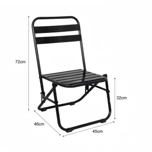 Chaise de salle à manger pliante en métal portable de haute qualité produite directement pour hôpital, maison, école.
