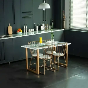 Hauseinrichtung Multifunktionsküche Moderne Stuhl Esszimmer Metallrahmen Stühle