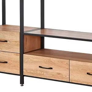 Innen- und Außengebrauch für Zuhause Wohnzimmer Moderne Möbel Große Metall-TV-Ständer mit Regalen