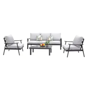 Modernes Design 4-teiliges Metallrahmen-Sofa-Set für Zuhause Wohnzimmer Schule Home Bar Innenhof Freizeitmöglichkeiten