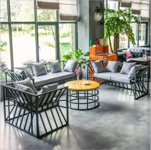 Modernes Design Wohnzimmer Möbel 4-teilige Sofa-Set mit Metallrahmen für Zuhause Hotel Cottage