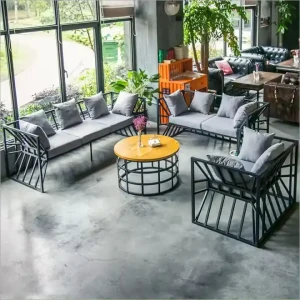 Modernes Design Indoor 4-teilige Wohnmöbel-Set mit Metallrahmen für Wohnzimmer, Home und Hotel