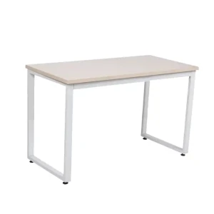 Table de salle à manger à cadre métallique rectangulaire de design moderne pour maison, table d'étude robuste pour salle de classe et bureau
