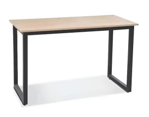 Table d'étude robuste pour salle de classe et bureau Design moderne Cadre en métal rectangulaire Table à manger pour usage domestique