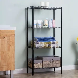Metallrahmen-Bücherregal im modernen Design mit 4 Ebenen für Schlafzimmer- und Wohnzimmerdekoration Innenmöbel für Wohnzimmer