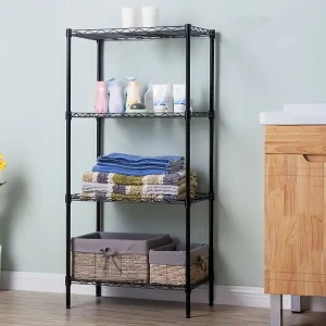Handgefertigtes 4-stufiges Bücherregal Modernes Design Innen Außen Metallrahmen Möbel Home Office Wohnzimmer Esszimmer Küche