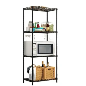 Bücherregal für Innen- und Außenbereich Wohnzimmer Esszimmer Küche Modernes 4-stufiges Metallregal für Hausbar