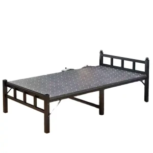 Lit simple en métal pour intérieur et extérieur pour maison et bureau Matériau en métal Design moderne simple Mobilier pliable pour chambre