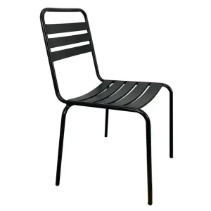 Chaise de jardin et patio en acier métallique revêtu de poudre durable