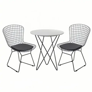 Chaises de patio à bon prix Mobilier d'extérieur Chaise en fil métallique avec coussin en PU