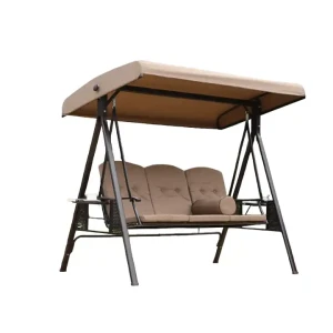 Chaise balançoire extérieure pour porche, jardin, parc, terrasse avec énergie solaire, personnalisée, 2-3 places en métal.