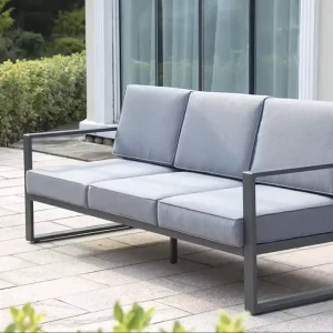 Ensemble de mobilier de jardin moderne en métal avec chaise et table pour patio extérieur pour maison et hôtel