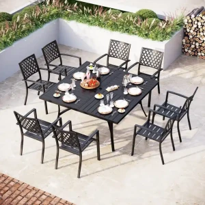 Moderne Design Garten Metallstuhl Gartenmöbel Sets zum Verkauf Outdoor 5-teilige Gartenstühle Set
