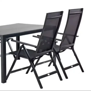 Ensemble de mobilier d'extérieur: chaises portables pliables au design moderne avec cadre en métal pour camping jardin.