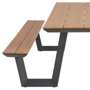 Ensemble de meubles de patio moderne pour extérieur Chaises et table en métal durable au design élégant pour hôpitaux