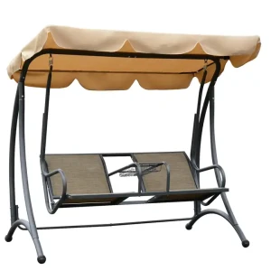 Chaise Suspendue Confortable Intérieure Extérieure Balcon Design Moderne Meubles de Maison Cadre en Métal Balançoires Pour Deux Personnes