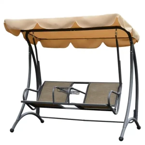 Chaises balançoires à cadre métallique pour deux personnes intérieur extérieur fauteuil suspendu confortable pour balcon design moderne mobilier de maison