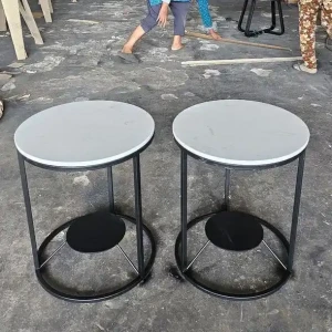 Einzigartiges Dekor Esszimmer-Set Luxus Innen Außen Möbel Design Metall Material Tisch Set für Garten Modern für Balkon