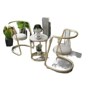 Einzigartiges Deko-Essset Luxuriös Innen Außen Metall Material Tischset Für Garten Modern Für Balkon Hausmöbel Design