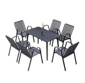 Ensemble de table et chaises en fer pour patio, restaurant, extérieur et jardin