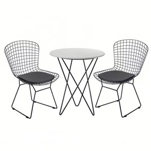 Table à manger ronde avec plateau en marbre pour café en solde