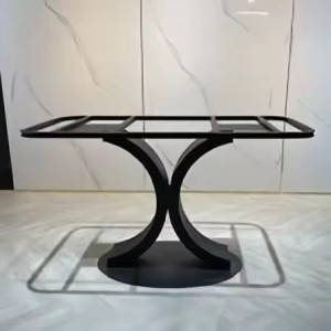 Pieds de base de table en métal fantaisie beaux cadres de bureau de meuble base en fer sur mesure pour table à café