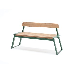 Nørrebro 3-miestna verejná lavička s operadlom