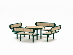 Ensemble Nordhavn : Table et 4 Bancs
