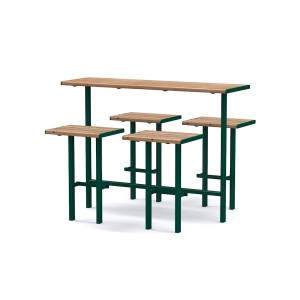 Set de Bar Latinerkvarteret : Table & 4 Tabourets de Bar