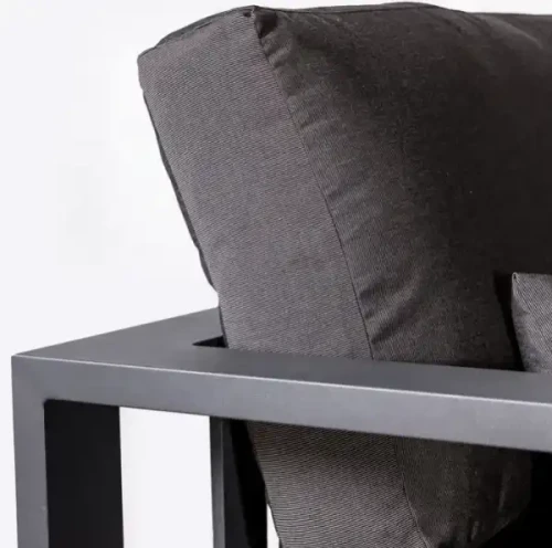 Modern design indoor outdoor sofa furniture single sofa arm chair with black cushions