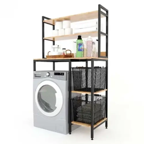Hot Selling Laundry Room Shelf/Washing Machine Storage Rack with Metal Frame and Shelves